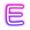 neon letters 6 of 8 emoji