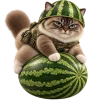 Кот на арбузе