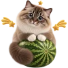 Кот на арбузе
