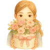 Love for flowers from emoji