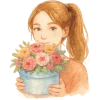 Love for flowers from emoji