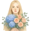 Love for flowers from emoji