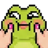 meme pixel frog emoji