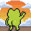 meme pixel frog emoji