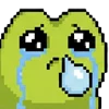 meme pixel frog