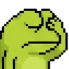 meme pixel frog