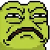 meme pixel frog