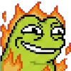 meme pixel frog