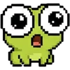 meme pixel frog