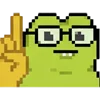 meme pixel frog