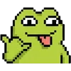 meme pixel frog