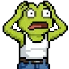 meme pixel frog