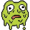 meme pixel frog