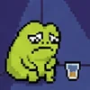 meme pixel frog