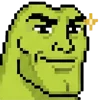 meme pixel frog