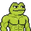 meme pixel frog