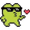 meme pixel frog