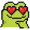 meme pixel frog