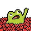 meme pixel frog