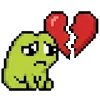 meme pixel frog