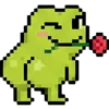 meme pixel frog