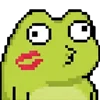 meme pixel frog