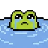 meme pixel frog
