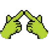 meme pixel frog