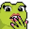 meme pixel frog