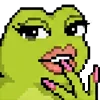 meme pixel frog