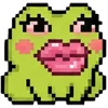 meme pixel frog