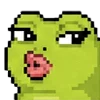 meme pixel frog