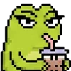 meme pixel frog