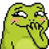 meme pixel frog