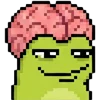 meme pixel frog