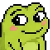 meme pixel frog