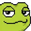 meme pixel frog