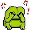 meme pixel frog