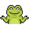 meme pixel frog