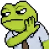 meme pixel frog