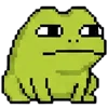 meme pixel frog