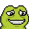 meme pixel frog