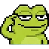 meme pixel frog