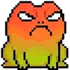meme pixel frog