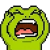 meme pixel frog