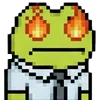 meme pixel frog