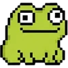 meme pixel frog