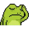 meme pixel frog