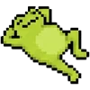 meme pixel frog