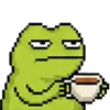 meme pixel frog